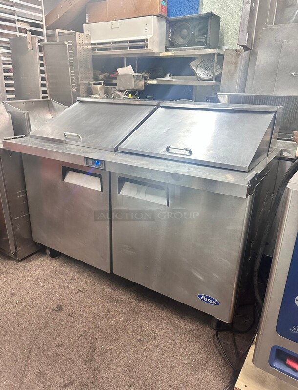 Atosa MSF8307GR 60" Double Door Sandwich/Salad Mega Top Prep Table 115 Volt Working - Image 3 of 11