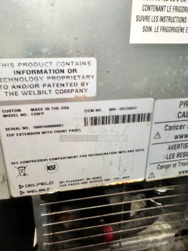 Excellent Condition Delfield F20FP 12 Gallon Drop In Freezer 115 Volt Tested and Working! - Image 10 of 10