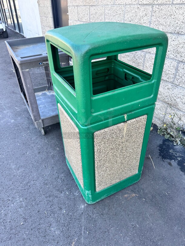Commercial Street Green Large Trash Container - Image 6 of 6