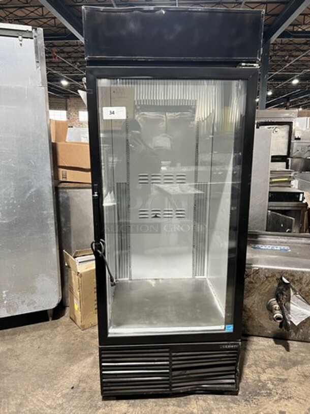 Habco Commercial Single Door Reach In Cooler! With View Through Door!  Model: ESM28 SN: 28050133 115V 60HZ 1 Phase