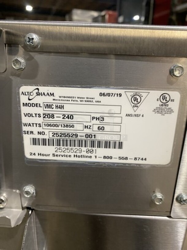 STUNNING! LATE MODEL! 2019 Alto Shaam VMC H4H Stainless Steel Commercial Electric Powered Half-Size Vector H Multi Cook Oven! Featuring Four Cooking Chamber Zones Within One Compact Unit! This Extremely Versatile Oven Allows You To Cook Four Different Products Simultaneously With No Flavor Transfer!  SN:2525529 208-240V 3PH! Working When Removed! - Image 9 of 9
