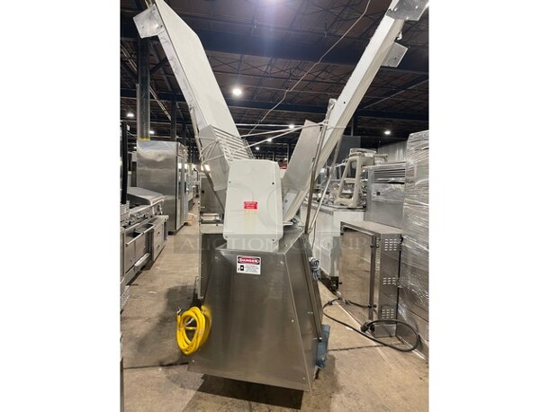 Sweet! Rondo Seewer Commercial Floor Style Automatic Adjustable/Reversible Dough Sheeter! Stainless Steel Body! Model: SFS611 Serial B9A011105! 208V 3 Phase!  - Image 11 of 12