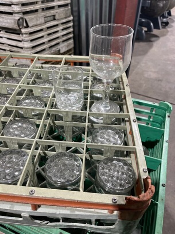Clear Glass Stemmed Wine Glasses And Drinking Glasses! Includes Poly Crate! 3x Your Bid! - Image 4 of 4