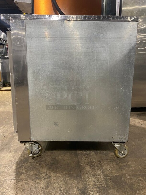 Coolman Commercial 2 Door Refrigerated Lowboy/Worktop Cooler! All Stainless Steel! On Casters! 120V! Model: Custom-36LB SN: L70615! - Image 2 of 6