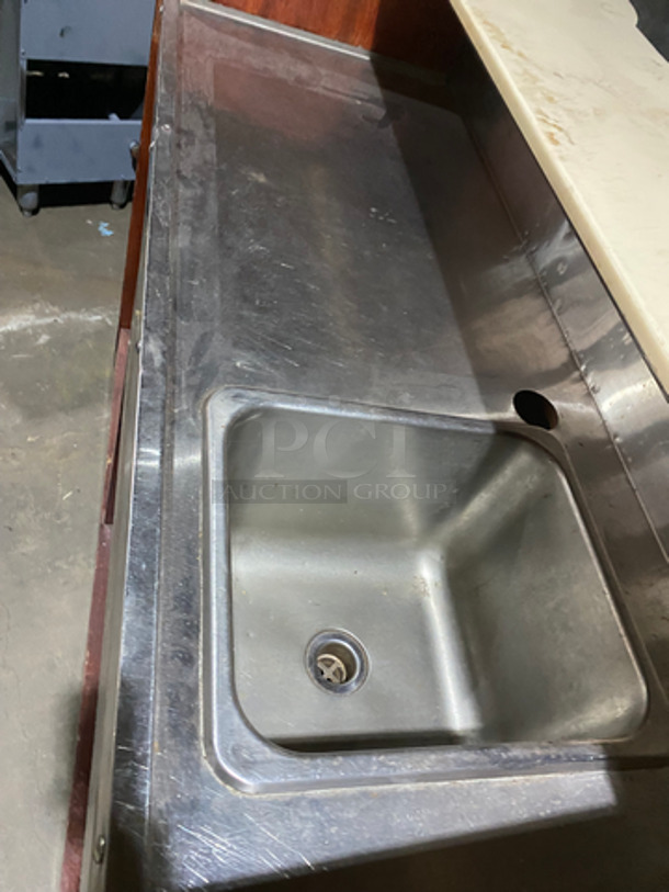 Forbes Commercial Mobile Bar! With Stainless Steel Work Top! With Drain Sink! With Storage Space Underneath! On Casters! Model: 4875-6 - Image 5 of 8