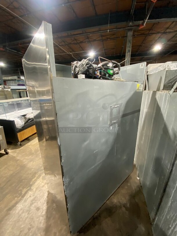 GREAT! Hoshizaki Commercial Double Glass Door Reach In Refrigerator! All Stainless Steel! With Built In Pan Racks! On Casters! 115V 1 Phase! Model: CR2B-FGY SN: E50251C!
 - Image 6 of 10