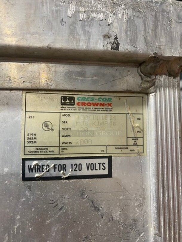 Cres Cor Commercial Heated Holding Cabinet/ Food Warmer! All Stainless Steel! On Casters! Model: 130CDD1836 SN: KJBK14846 120V 60HZ 1 Phase - Image 7 of 8