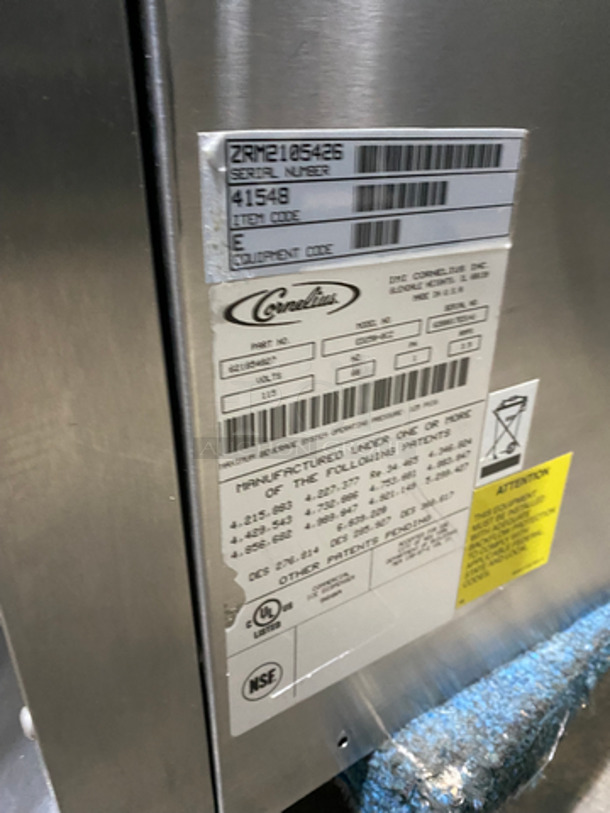 GREAT! Cornelius Fountain Drink Machine! With 8 Drink Valve/ Dispensers And Ice Dispenser! Stainless Steel Body! SN: ZRM2105426 115V 60HZ 1 Phase - Image 7 of 8