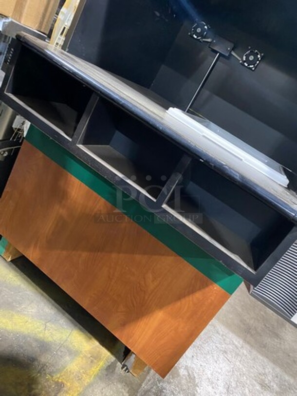 WOW! NEW! Structural Concepts Bakery Goods/Food Display Case Merchandiser! Commercial Work Top/ Prep Station! With Overhead Cabinet! With Food Pan Cut Out! 3 Small Compartment Storage! With Legs! - Image 6 of 7