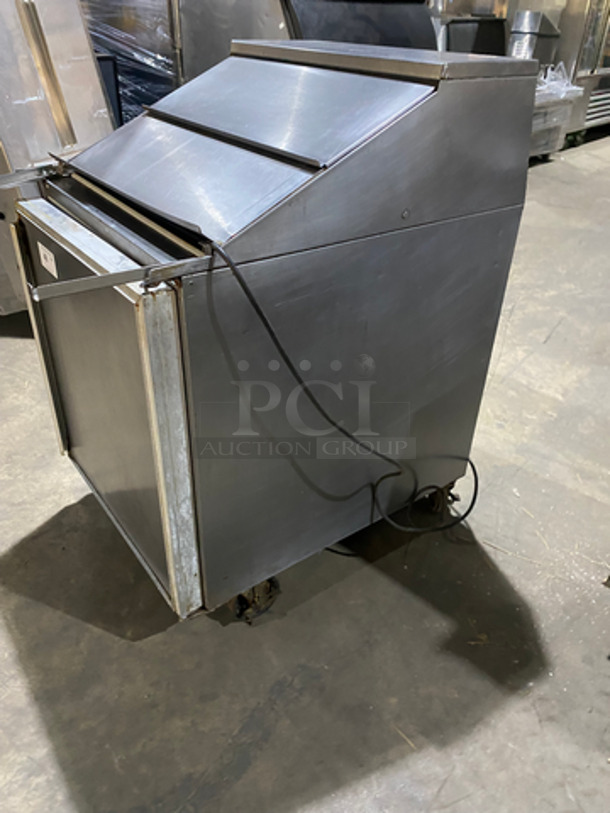 Silver King Commercial Refrigerated Sandwich Prep Table! With Single Door Storage Space Underneath! All Stainless Steel! On Casters! Model: SKP2712 SN: SAGH93903A 115V 60HZ 1 Phase - Image 2 of 8