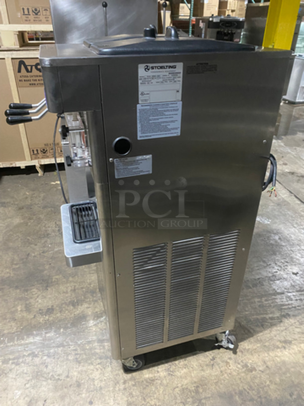 NICE! Stoelting Commercial Air Cooled 2 Flavor Soft Serve Ice Cream/Yogurt Machine! All Stainless Steel! On Casters! Model: F231309I2AD1 SN: 4209206J 208/240V 3 Phase - Image 2 of 10