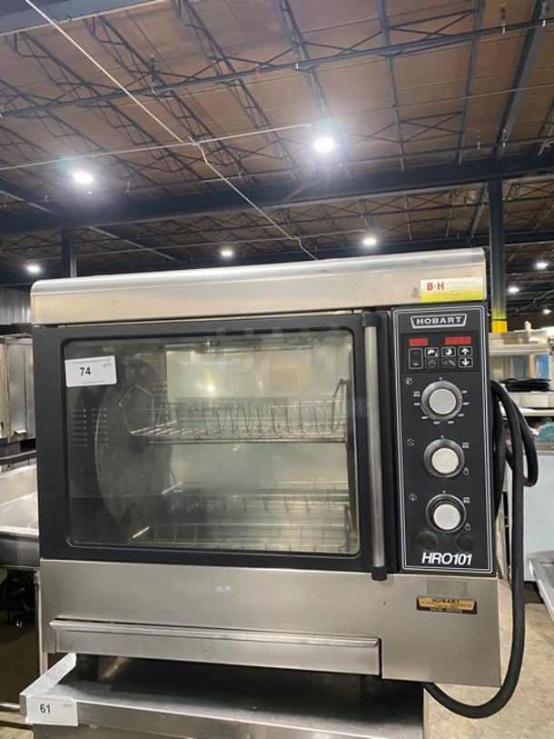 Hobart Commercial Countertop Electric Powered Rotisserie Machine! With View Through Door! All Stainless Steel! Model: HRO101 SN: 750003322 208V 60HZ 1/3 Phase