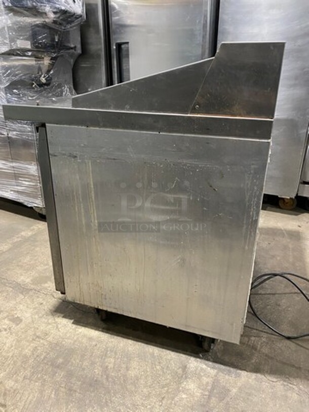Continental Commercial Refrigerated Sandwich Prep Table! With 2 Door Underneath Storage Space! All Stainless Steel! On Casters! Model: SW3615M SN: 1487851 115V 60HZ 1 Phase! Working When Removed!  - Image 2 of 10