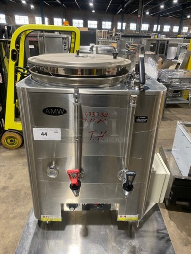 Grindmaster Commercial Countertop Single Space Saver Coffee Urn! With Hot Water Line! Stainless Steel! On Small Legs! Model: 8116 - Image 1 of 11