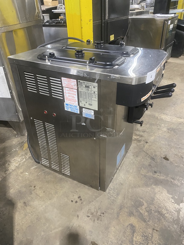 TAYLOR CROWN Commercial 3 Handle Ice Cream Machine! All Stainless Steel! On Casters! Model: C72333 Serial M3113698  - Image 2 of 8