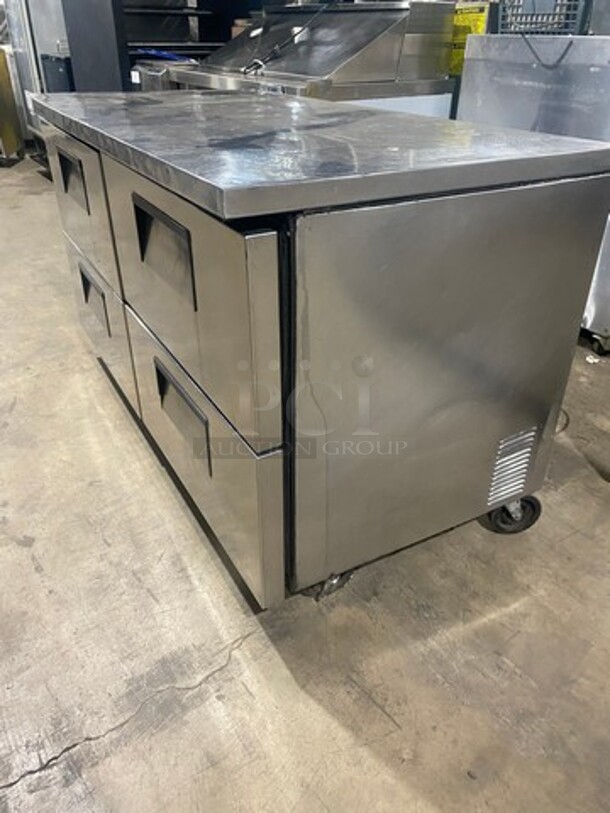 True Commercial Refrigerated 4 Drawer Lowboy Worktop Cooler! All Stainless Steel! On Casters! Model: TUC60D4 SN: 13167501 115V 60HZ 1 Phase - Image 2 of 9