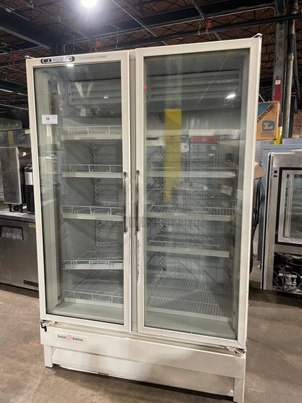 Carrier Commercial Double Glass Door Reach In Freezer/Merchandiser! With Poly Coated Racks! 115/208-230V 1 Phase! Model: ULG50BCP-5! - Image 1 of 9