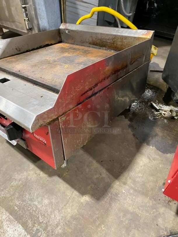 LATE MODEL! 2021Avantco Commercial Countertop Natural Gas Powered Flat Top Griddle! With Back And Side Splashes! All Stainless Steel! On Legs! Model: 177CAG24MG SN: 2458712110210282 - Image 2 of 8