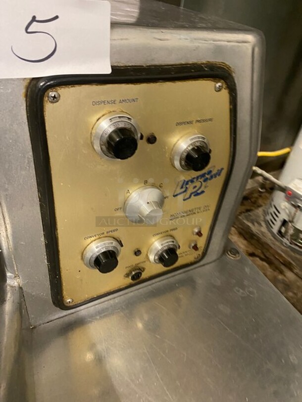 GREAT! Lectro Posit Commercial Cookie/ Pastry Depositor! All Stainless Steel! On Casters! Custom Aluminum Table! Working When Removed! - Image 7 of 10