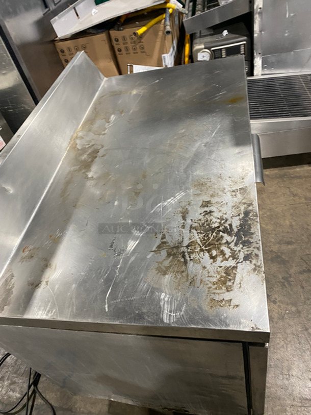 Continental Commercial 2 Door Worktop/Lowboy Refrigerator! With Back Splash! With Poly Coated Racks! All Stainless Steel! On Casters! Model: SW48BS SN: 135B5070 115V 60HZ 1 Phase - Image 5 of 9