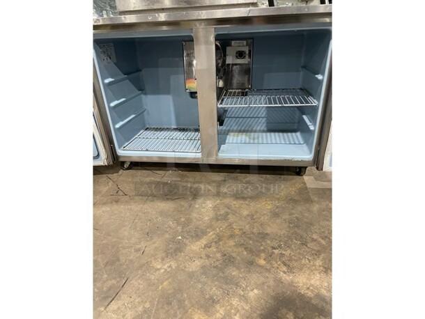 Delfield Commercial 2 Door Refrigerated Lowboy/Worktop Cooler! All Stainless Steel! Model UC4048-Star Serial 1403152001239! 115V 1 Phase! On Casters! - Image 5 of 8