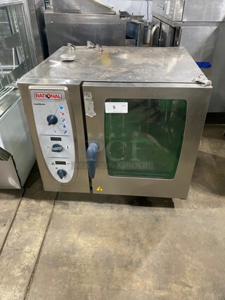 Rational Commercial Natural Gas Powered Rational Combi Oven! Self-Cooking Center! With View Through Door! All Stainless Steel!