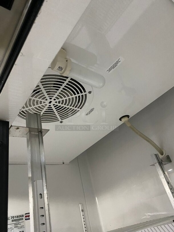 True Commercial 2 Door Reach In Cooler! With Poly Coated Racks! All Stainless Steel! On Casters! Working When Removed! Model: T35 SN:7018068 115V 1PH - Image 6 of 9