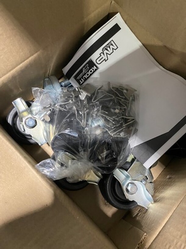 NICE! NEW! SCRATCH-N-DENT! LATE MODEL! 2022 Kool It Commercial Refrigerated 2 Door Reach In Cooler Merchandiser! With View Through Doors! With Poly Coated Racks! With Casters! Model: LX46FB SN: H89220100279 115V 60HZ 1 Phase! Left Side Outter Glass Is Shattered!  - Image 7 of 11