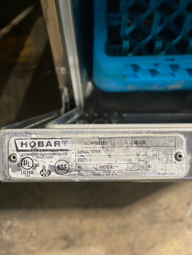 Sweet! LATE MODEL Hobart Commercial Under The Counter Dishwasher! With Dish Rack! All Stainless Steel! Model LXER Serial 231186908! 120/208-240V 1Phase! - Image 11 of 11