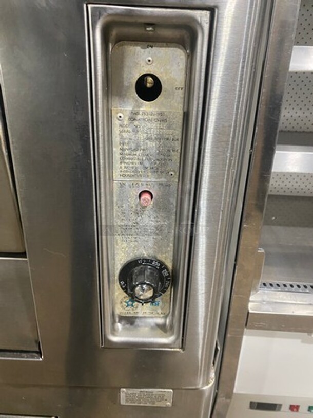 Vulcan Commercial Natural Gas Powered Triple Deck Baking Oven! All Stainless Steel! On Legs! 3x Your Bid Makes One Unit! WORKING WHEN REMOVED! Model: 7018A1 - Image 9 of 11