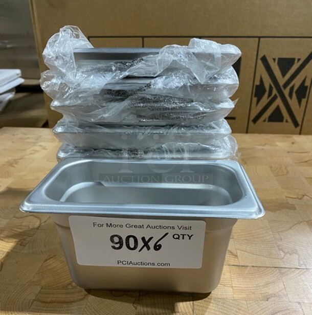 BRAND NEW! Carlisle Commercial Steam Table/ Prep Table Food Pans! All Stainless Steel! 6x Your Bid! MODEL 608194 SN:4537215642