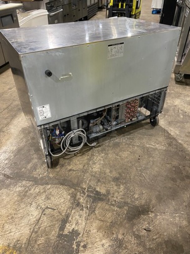 Master Bilt Commercial 2 Door Lowboy/Worktop Freezer! With poly Coated Racks! All Stainless Steel! On Casters! Model: UC48DF SN: HZ100016 115V 60HZ 1 Phase - Image 4 of 8