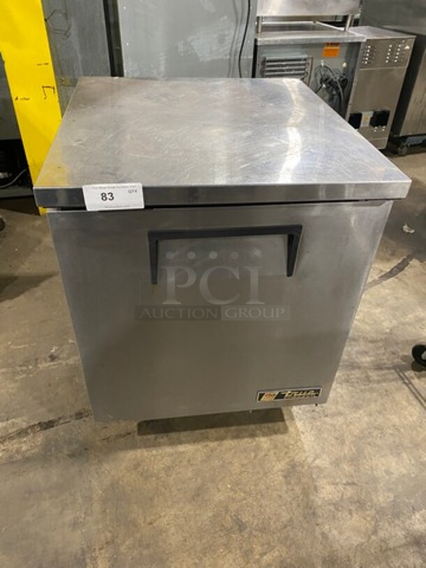 True Commercial Single Door Lowboy/Worktop Freezer! All Stainless Steel! On Casters! Model: TUC27F SN: 8376976 115V 60HZ 1 Phase