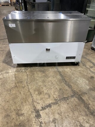 COOL! NEW! SCRATCH-N-DENT! Kelvinator Commercial Refrigerated Milk Cooler! Stainless Steel Body! On Casters! Model: KCHMC58 SN: 91610040 115V