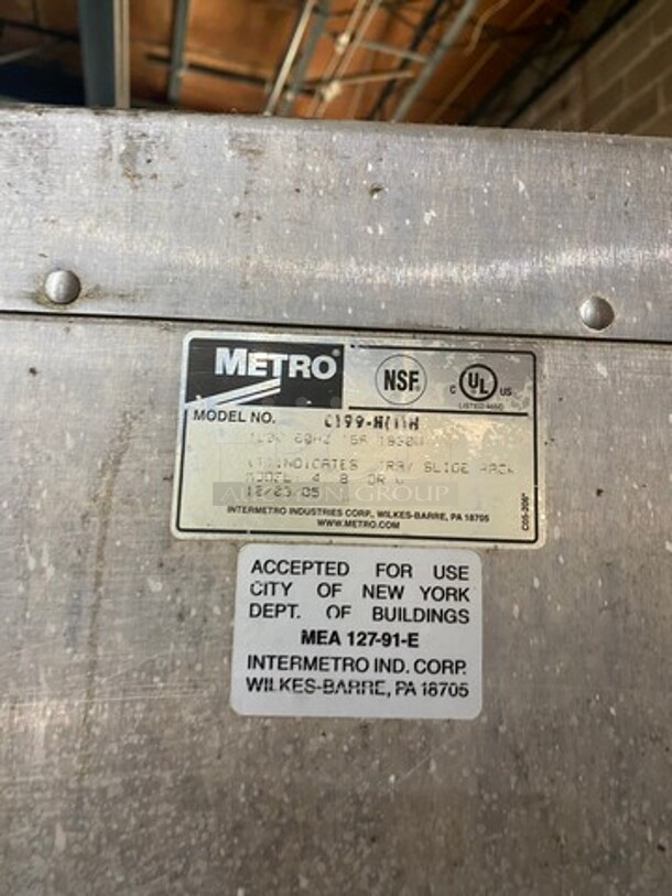 Metro Commercial Split Door Heated Holding Cabinet! Stainless Steel! On Casters! Model: C199 120V - Image 5 of 9