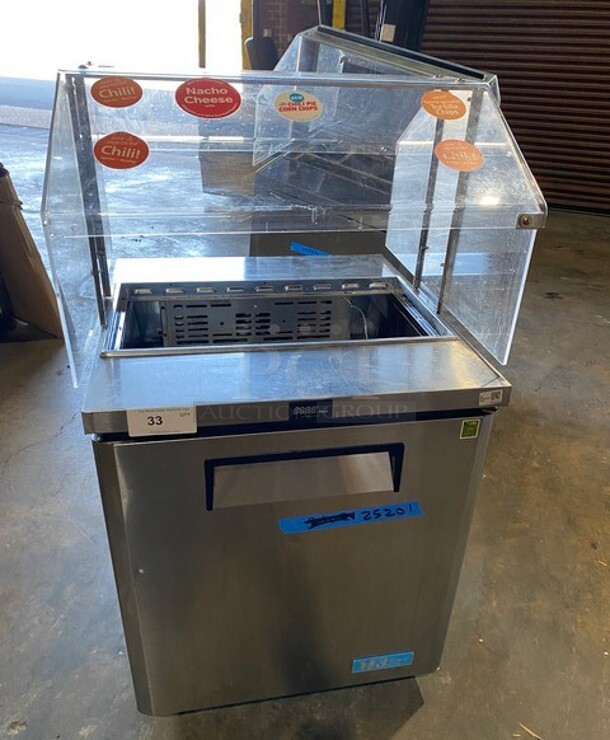Turbo Air Refrigerated Salad Bar Island! Single Door Storage Space Underneath! All Stainless Steel! Model: MST28711S SN: KMS29B3064
