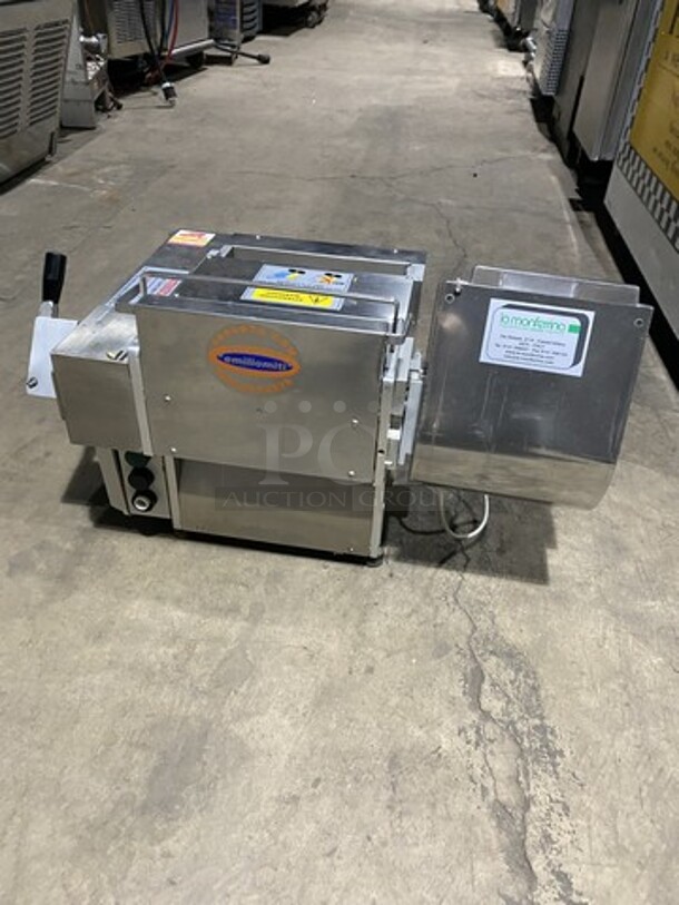 Nice! 2006 La Monferrina Commercial Countertop Pasta Dough Sheeter! All Stainless Steel! Model NINA Serial 06N093! 220V! - Image 3 of 8