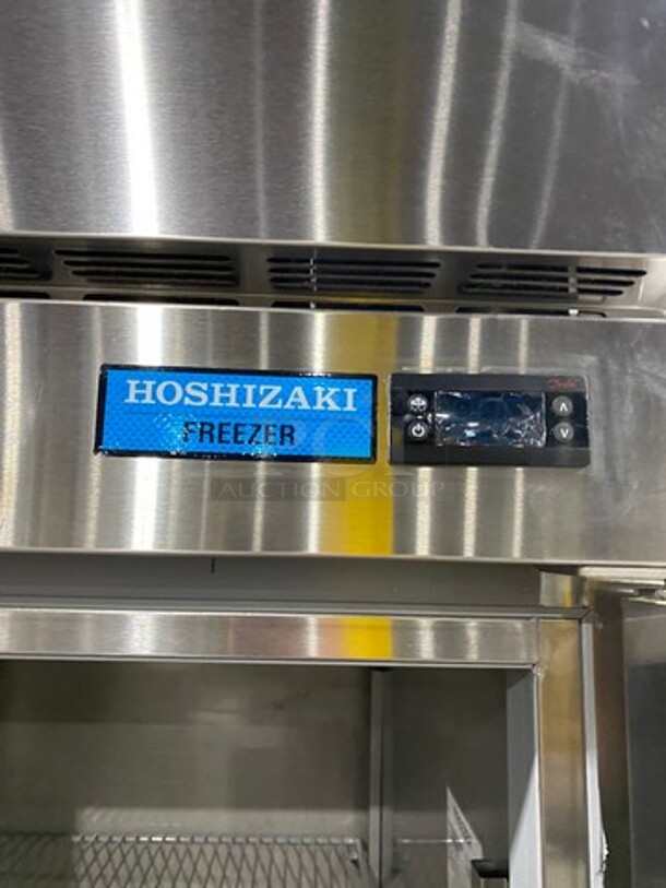 NICE! LATE MODEL! Hoshizaki Commercial 2 Door Reach In Freezer! Poly Coated Racks! All Stainless Steel! On Casters! WORKING WHEN REMOVED! Model: F2AFS SN: J50428C 115V 60HZ 1 Phase - Image 8 of 9