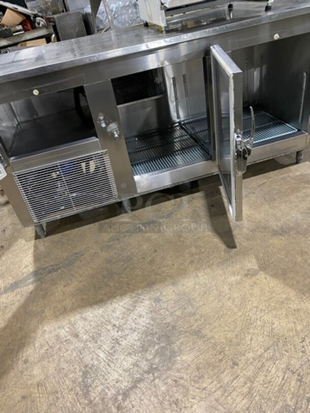 Leader Commercial 3 Door Under The Counter/ Work Top Cooler! With Poly Coated Racks! All Stainless Steel! On Legs! Model: LB72 SN: P1080724 115V 60HZ 1 Phase - Image 5 of 7
