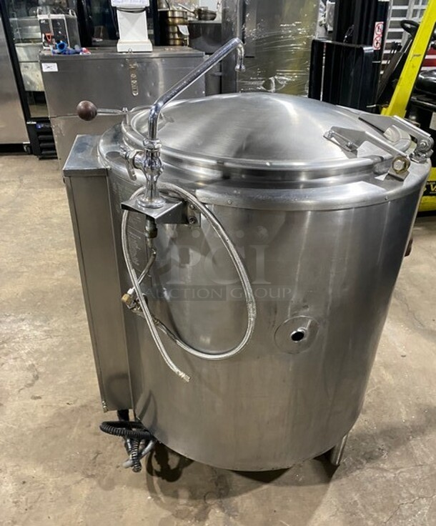 Groen Commercial Natural Gas Powered Jacketed Self-Contained Soup Kettle! All Stainless Steel! On Legs! Model: AH140 SN: 1380 115V 1PH - Image 3 of 11