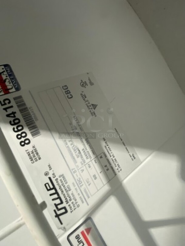 True Commercial Ice Cream Dipping Cabinet Merchandiser! With Sneeze Guard! With Flip Access Doors! Model: TDC87 SN: 8866415 115V 60HZ 1 Phase - Image 6 of 7