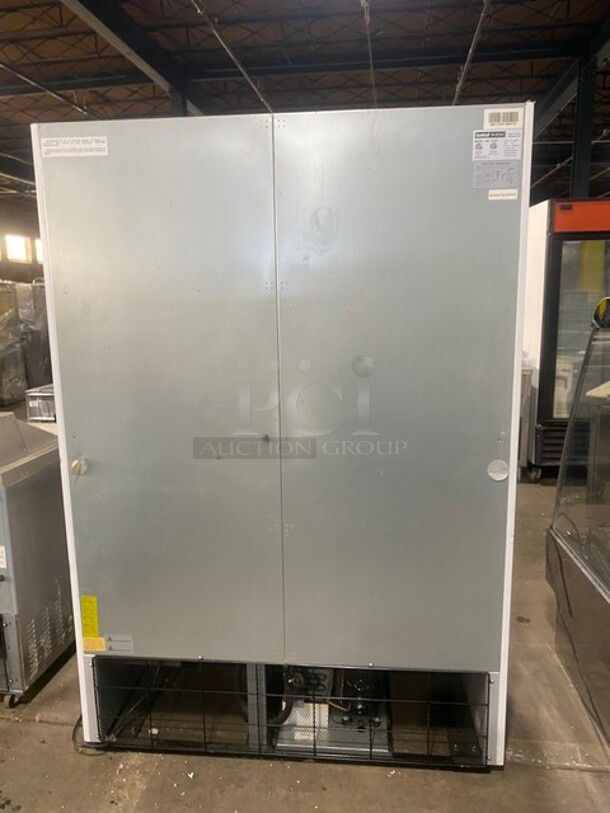 LATE MODEL 2019! Central Commercial 2 Door Reach In Refrigerator Merchandiser! With Poly Coated Racks! With View Through Doors! Model 69K115HC Serial 9064722! 115V 1Phase! Working When Removed! - Image 3 of 7