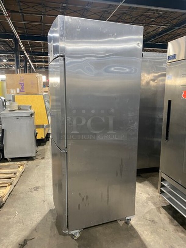 Liebherr Commercial Split Door Reach-In Freezer! Solid Stainless Steel! On Casters! Working When Removed!  Model: GFT21S2HC SN: 852253746 115V - Image 4 of 9