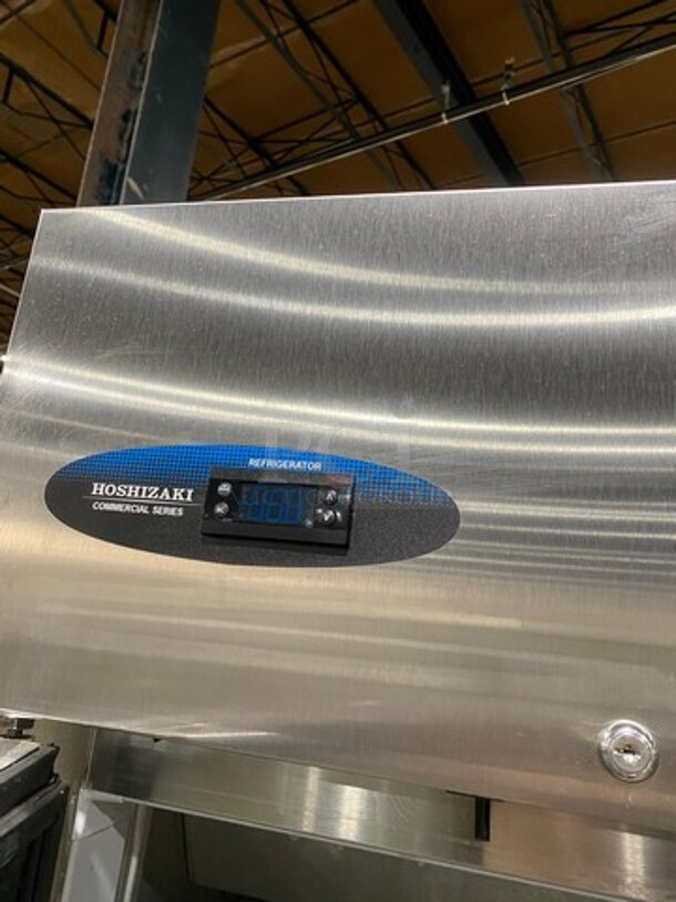Hoshizaki Commercial Single Door Reach In Cooler! With View Through Door! Poly Drink Racks! Stainless Steel Body! On Casters! Model: CR1SFGECL SN: H50277E 115V 60HZ 1 Phase - Image 7 of 8
