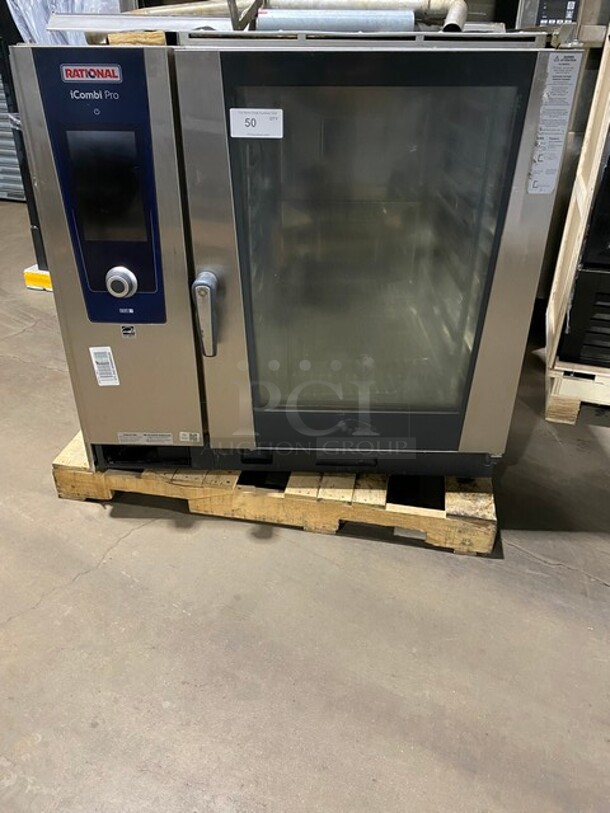 GREAT! 2021 LATE MODEL! Rational Commercial Electric Powered iCombi Pro Combitherm Convection Oven! With View Through Door! All Stainless Steel! LSF100EE.AXXXX!  - Image 5 of 9