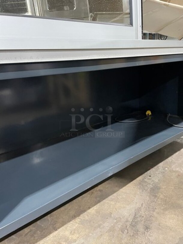 WOW! NEW! Commercial Display Case Merchandiser! With Curved Front Glass! With Sliding Rear Access Doors! Stainless Steel Body! - Image 7 of 10