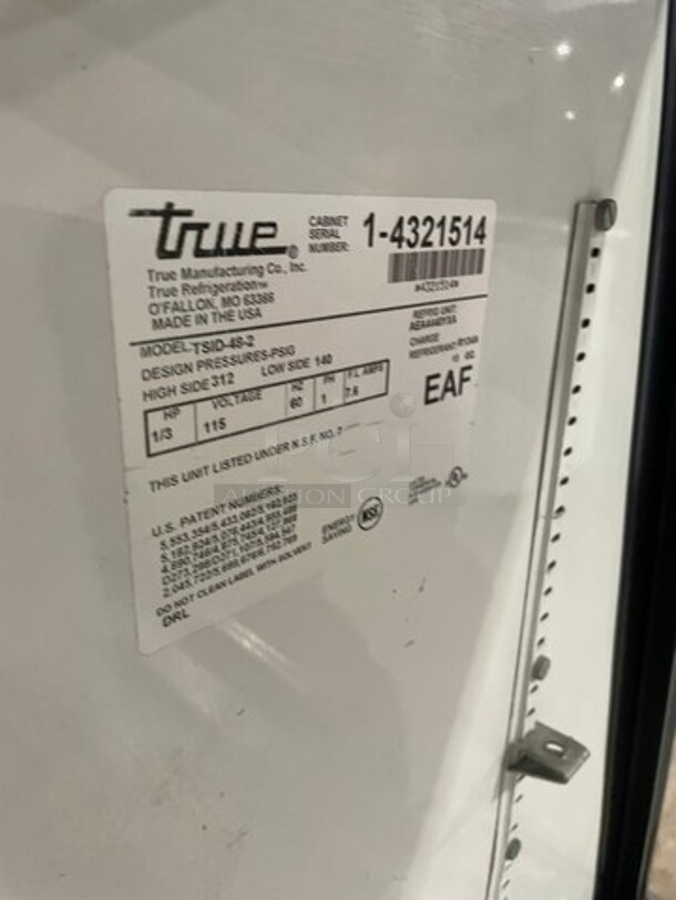 True Refrigerated 48 Inch Deli Display Case Merchandiser! Model TSID48-2 Serial 1431514! 115V 1 Phase!   - Image 7 of 8