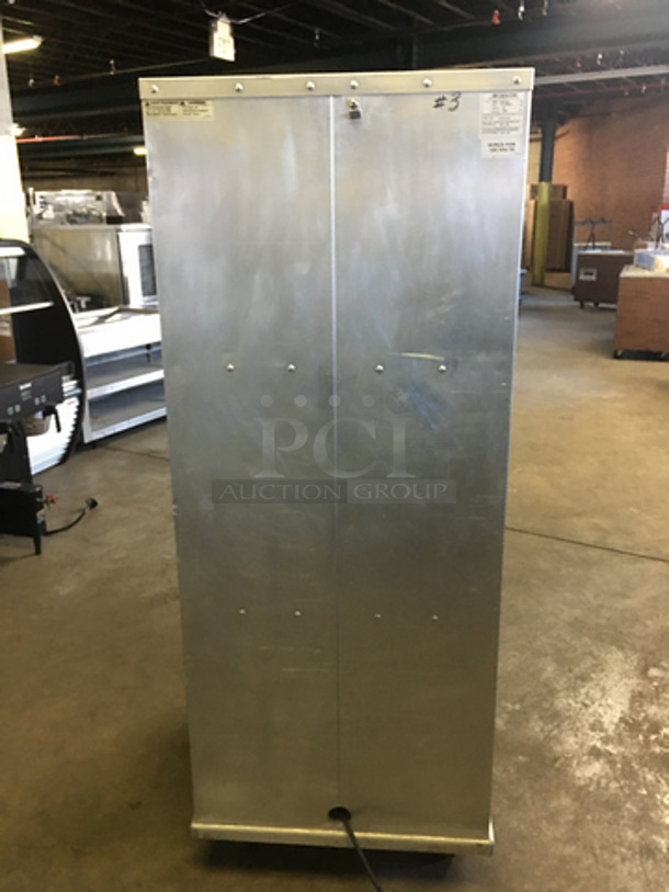 Cres Cor Commercial Insulated Warming/Proofing Cabinet! With 2 Half Doors! Holds Full Size Trays! All Stainless Steel! On Casters! Model: 5495039 SN: HJGK5032B 120V 60HZ 1 Phase - Image 3 of 8