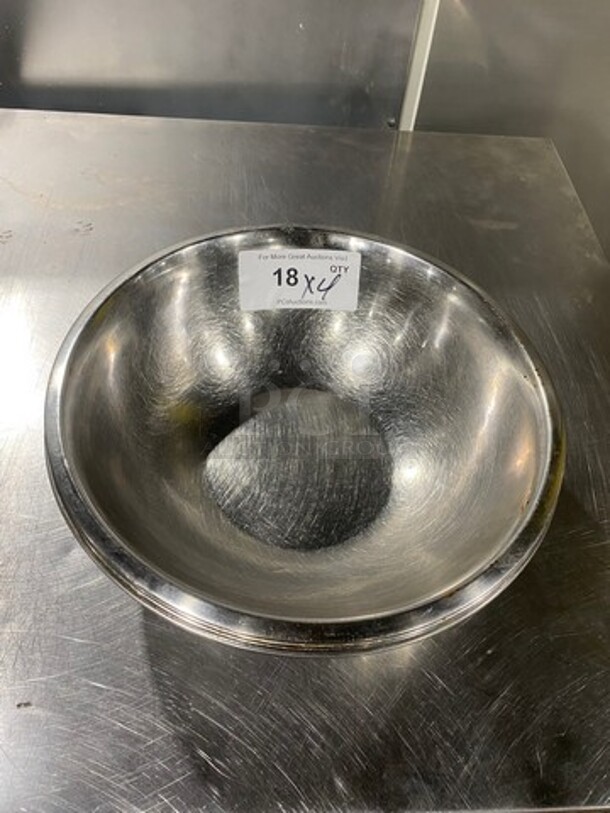 Winco Stainless Steel Mixing Bowls! 4x Your Bid!
