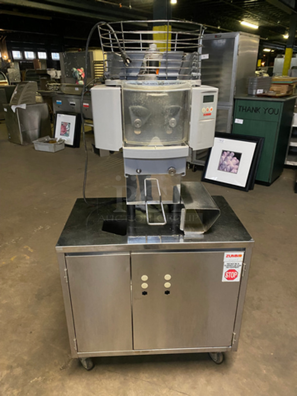 Zummo Commercial Automatic Citrus Juicer! On Stainless Steel Equipment Stand! On Casters! Model: Z14C SN: 2138626 110V 60HZ 1 Phase - Image 1 of 10